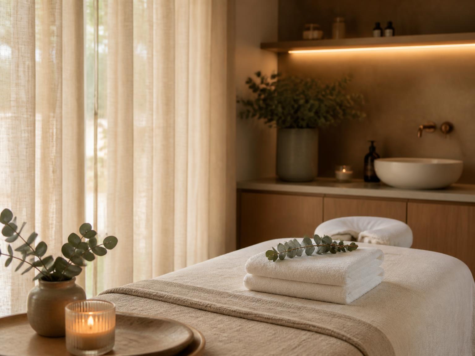 Candlelit massage suite at Relivana Wellness Spa